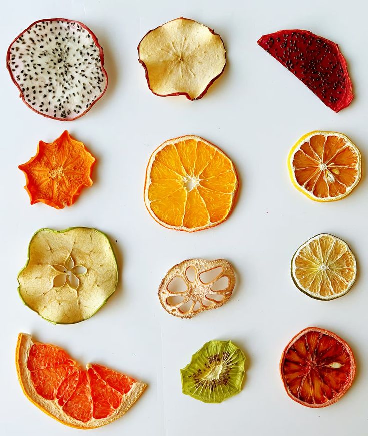 Mix of 12 Different Dehydrated Fruit Slices